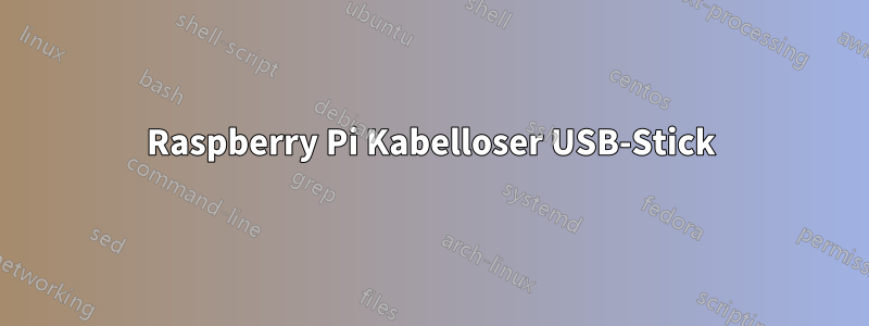 Raspberry Pi Kabelloser USB-Stick