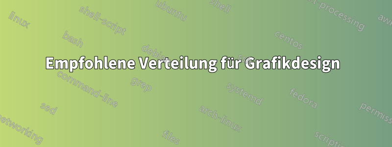 Empfohlene Verteilung für Grafikdesign 