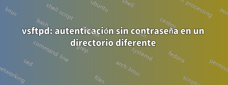 vsftpd: autenticación sin contraseña en un directorio diferente