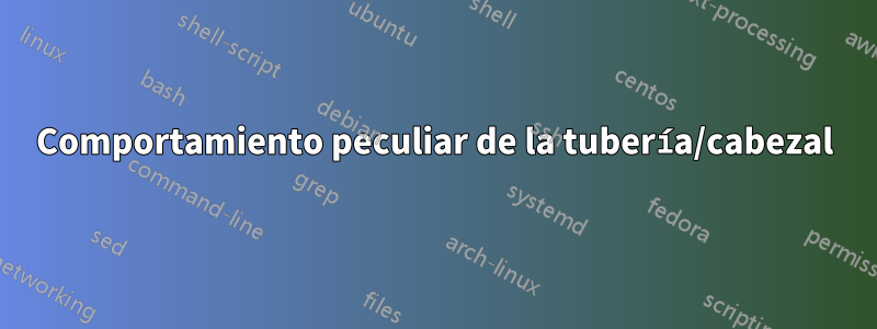 Comportamiento peculiar de la tubería/cabezal