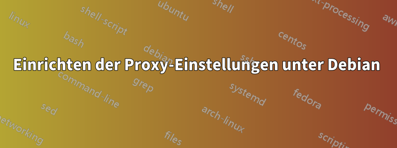 Einrichten der Proxy-Einstellungen unter Debian