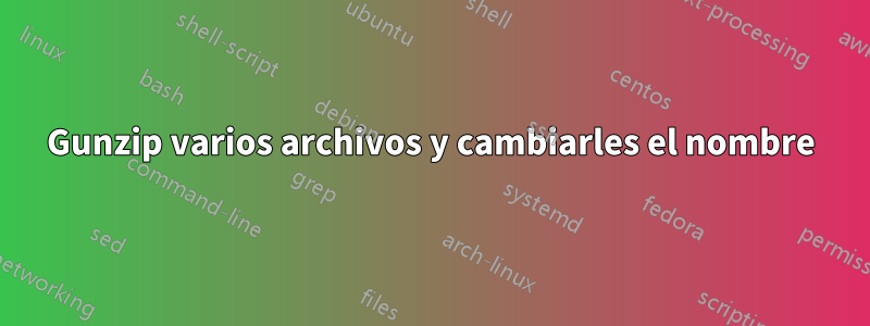 Gunzip varios archivos y cambiarles el nombre