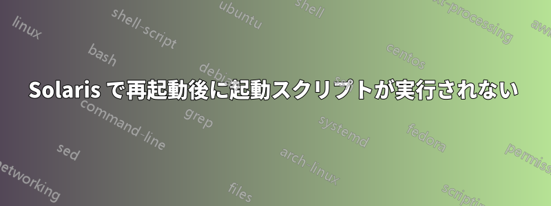 Solaris で再起動後に起動スクリプトが実行されない