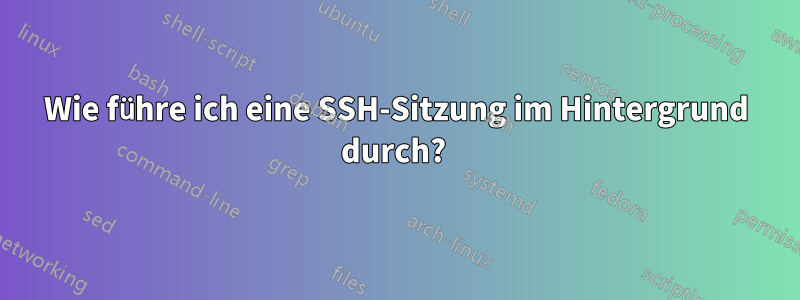 Wie führe ich eine SSH-Sitzung im Hintergrund durch? 