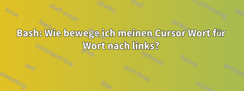 Bash: Wie bewege ich meinen Cursor Wort für Wort nach links?