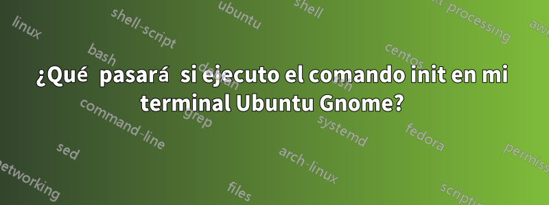 ¿Qué pasará si ejecuto el comando init en mi terminal Ubuntu Gnome?