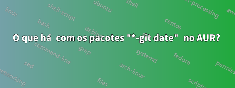 O que há com os pacotes "*-git date" no AUR?