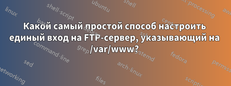 Какой самый простой способ настроить единый вход на FTP-сервер, указывающий на /var/www?