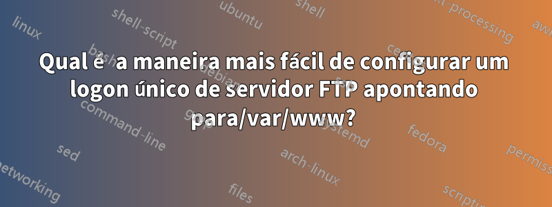 Qual é a maneira mais fácil de configurar um logon único de servidor FTP apontando para/var/www?