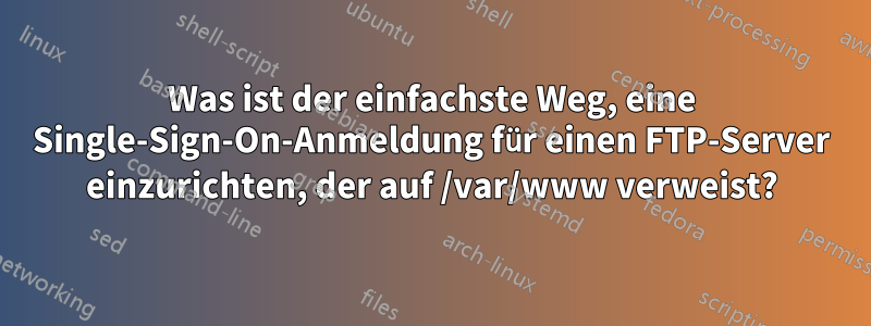 Was ist der einfachste Weg, eine Single-Sign-On-Anmeldung für einen FTP-Server einzurichten, der auf /var/www verweist?