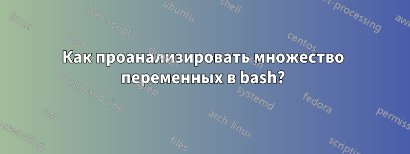 Как проанализировать множество переменных в bash?