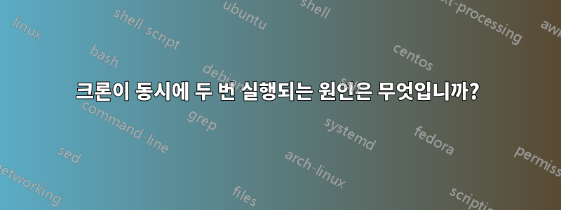 크론이 동시에 두 번 실행되는 원인은 무엇입니까?