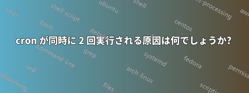 cron が同時に 2 回実行される原因は何でしょうか?