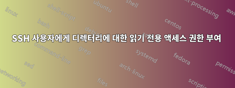 SSH 사용자에게 디렉터리에 대한 읽기 전용 액세스 권한 부여