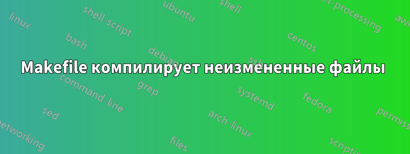 Makefile компилирует неизмененные файлы