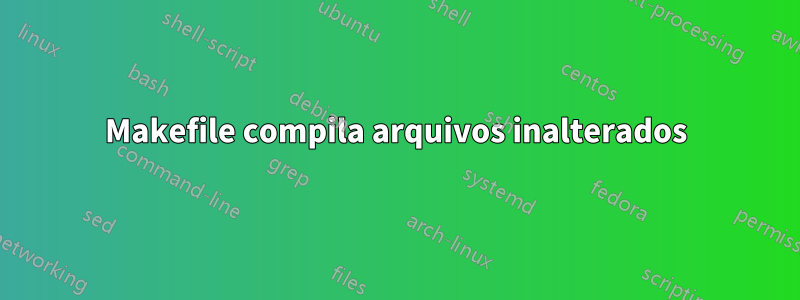 Makefile compila arquivos inalterados