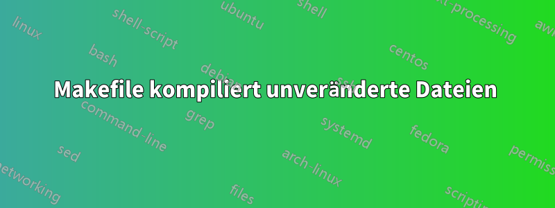 Makefile kompiliert unveränderte Dateien