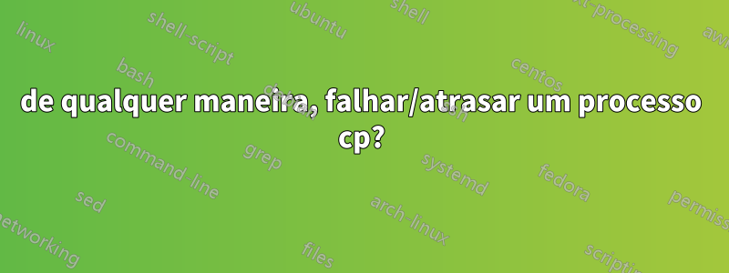 de qualquer maneira, falhar/atrasar um processo cp?