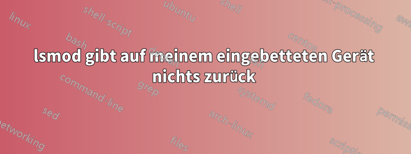 lsmod gibt auf meinem eingebetteten Gerät nichts zurück