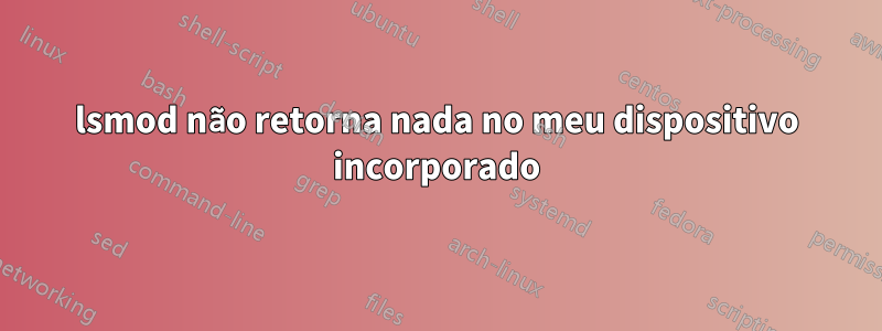 lsmod não retorna nada no meu dispositivo incorporado