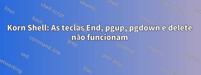 Korn Shell: As teclas End, pgup, pgdown e delete não funcionam