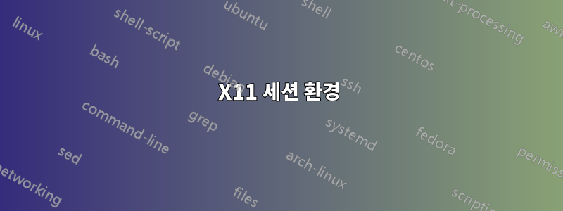 X11 세션 환경