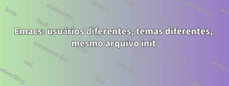 Emacs: usuários diferentes, temas diferentes, mesmo arquivo init