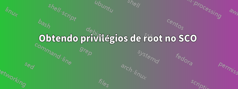 Obtendo privilégios de root no SCO