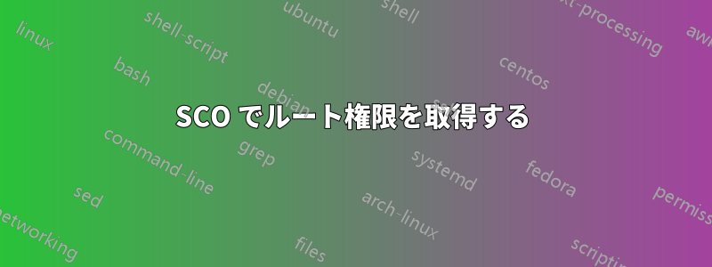 SCO でルート権限を取得する