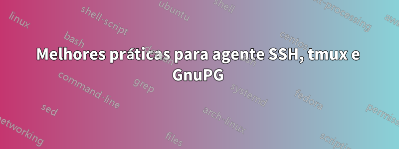 Melhores práticas para agente SSH, tmux e GnuPG