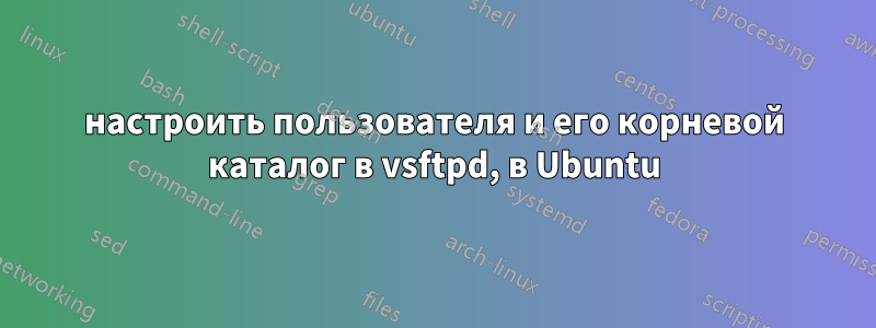 настроить пользователя и его корневой каталог в vsftpd, в Ubuntu