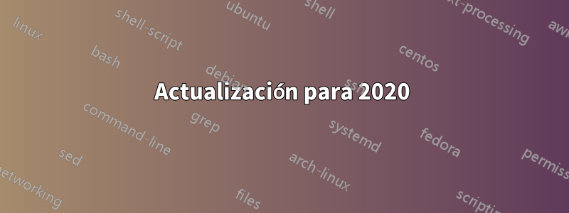 Actualización para 2020