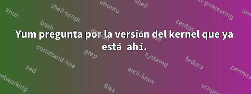 Yum pregunta por la versión del kernel que ya está ahí.