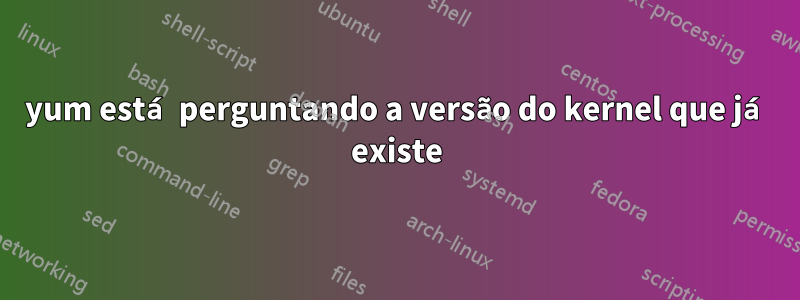 yum está perguntando a versão do kernel que já existe