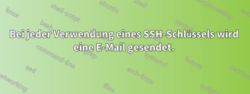 Bei jeder Verwendung eines SSH-Schlüssels wird eine E-Mail gesendet.