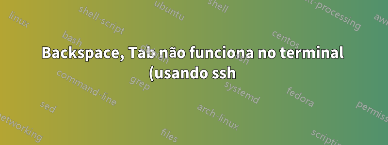 Backspace, Tab não funciona no terminal (usando ssh)