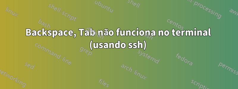 Backspace, Tab não funciona no terminal (usando ssh)