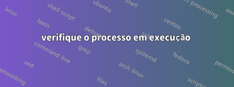 verifique o processo em execução