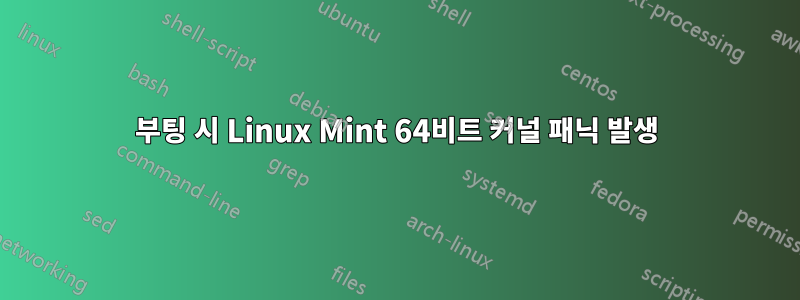 부팅 시 Linux Mint 64비트 커널 패닉 발생