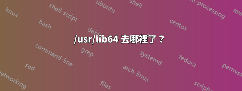 /usr/lib64 去哪裡了？