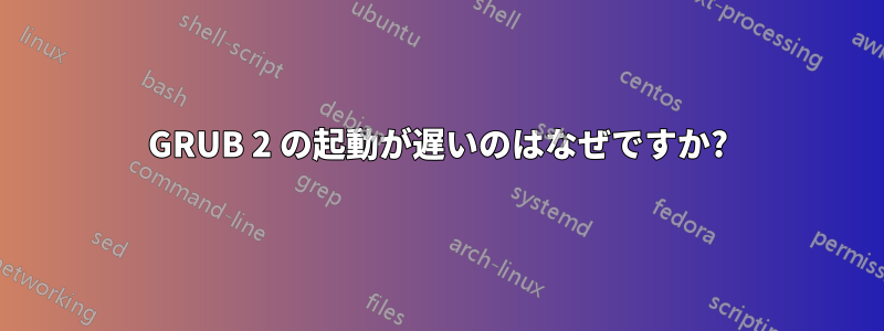 GRUB 2 の起動が遅いのはなぜですか?