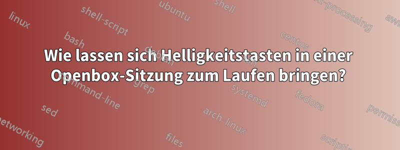 Wie lassen sich Helligkeitstasten in einer Openbox-Sitzung zum Laufen bringen?