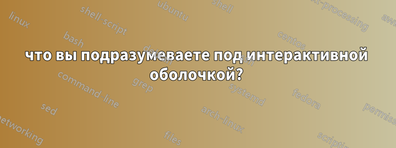 что вы подразумеваете под интерактивной оболочкой?