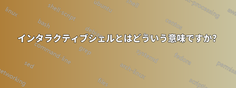 インタラクティブシェルとはどういう意味ですか?