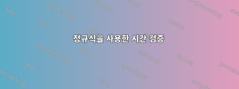 정규식을 사용한 시간 검증