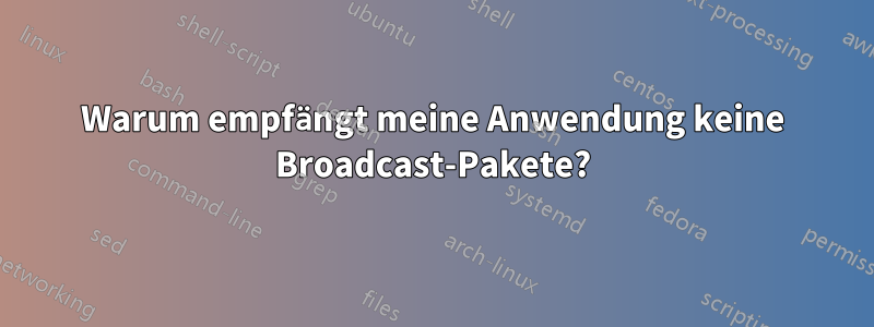 Warum empfängt meine Anwendung keine Broadcast-Pakete?