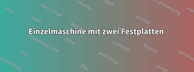 Einzelmaschine mit zwei Festplatten