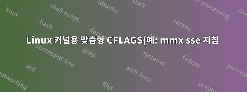 Linux 커널용 맞춤형 CFLAGS(예: mmx sse 지침)를 사용하는 것이 안전한가요?