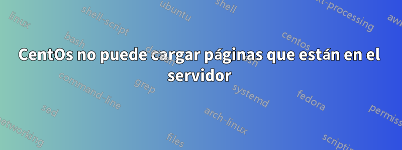 CentOs no puede cargar páginas que están en el servidor