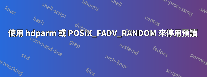 使用 hdparm 或 POSIX_FADV_RANDOM 來停用預讀